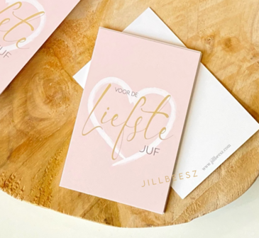 Voor de Liefste Juf - (Label I Roze)